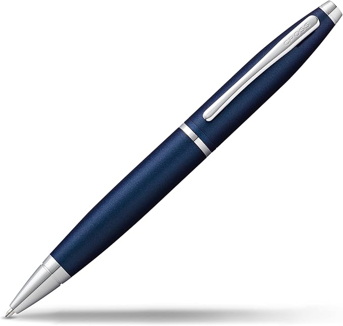 Cross Calais Refillable Ballpoint Pen Presented in a Luxury Gift Box - Medium Point, Black Ink, Matte Metallic Midnight Blue