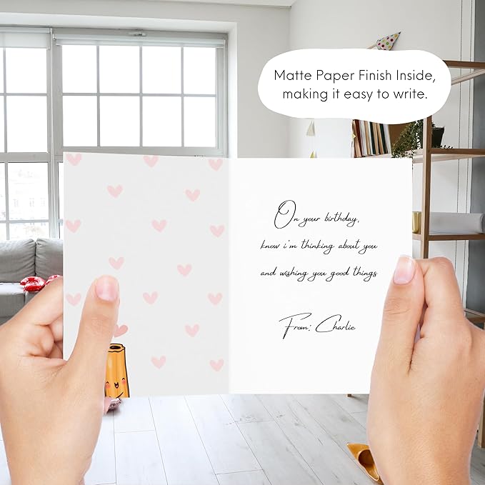 ALY LOU Anniversary Card for Her Him/Girlfriend Wife/Husband Boyfriend, Friendship Thank You Birthday Kawaii Greeting Card (Churr’ all I need (Churros))