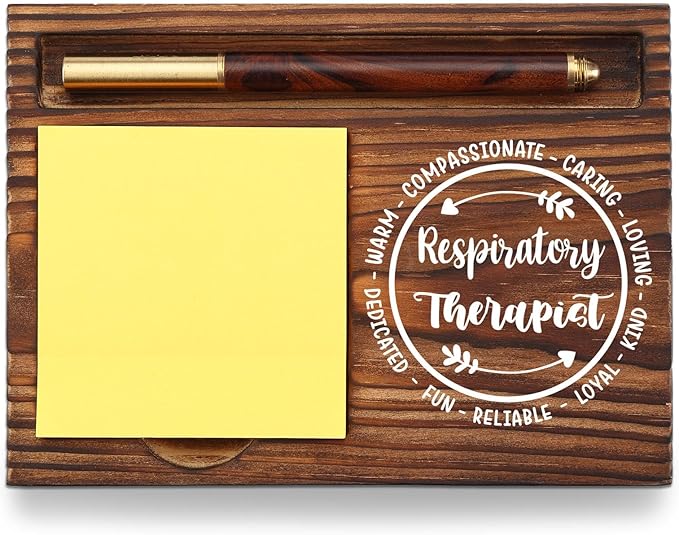Respiratory Therapist Sticky Note Holder, Appreciation Gift for Pulmonologist Therapy Nurse, Thank You Gifts for Respiratory Nurse Therapist Self-Stick Note Pad Holders Desk Organizer TZP19