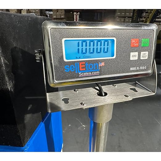 SellEton Non-NTEP Floor Scales, Accurate Pallet Scales with Smart Digital Indicator for Warehouse Shipping and Medium Duty Industrial Weighing (5' x 5') (60"x60", 5000 lb x 1 lb)