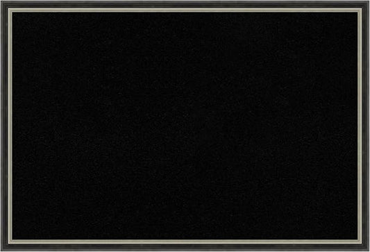 Amanti Art Black Cork Board for Wall, 17x25 Vision Board with Black Wood Frame, Medium Corkboard Office Decor for Home Organization, Modern Corkboard Pinboard to Display Items for Home Organization