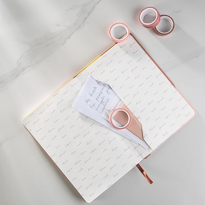 DIVERSEBEE Hardcover Dotted Journal Notebook, Medium A5 (5.8 x 8.3 inches), 192 Pages, Thick Paper, Aesthetic Journals for Writing, Office School Bible Journaling Supplies, Bible Accessories