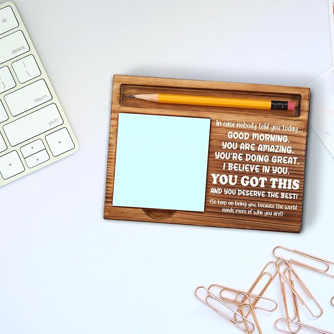 Appreciation Sticky Note Holder, Inspirational Thank You Appreciation Quote Gifts for Leader Boss Women Mentor Coach Manager Employee Coworker Self-Stick Note Pad Holders ZSS19