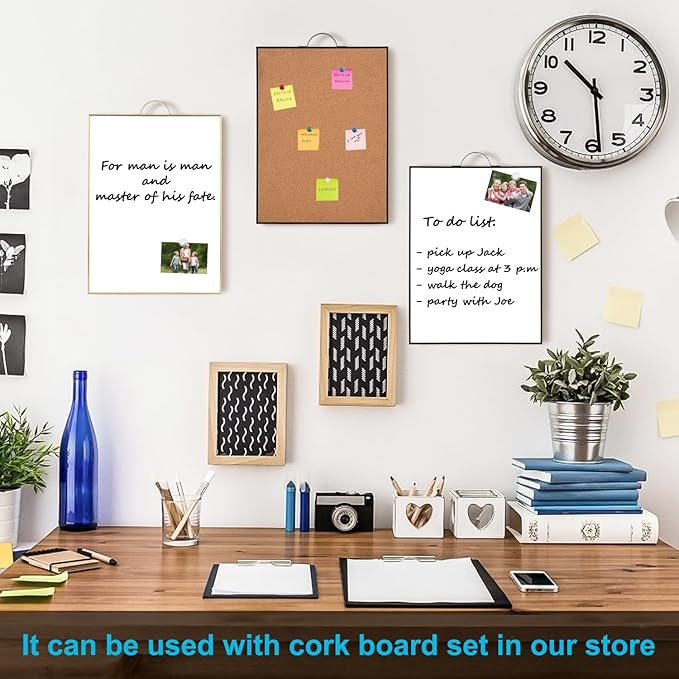 TSJ OFFICE Small White Board - 16" X 12" Portable Gold Aluminum Framed Whiteboard, Magnetic Dry Erase Board with a Handle, to Do List Notepad for Office, Home, School