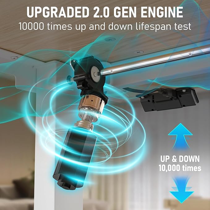 48 * 24 Electric Standing Desk, Adjustable Height Sit Stand Up Desk, Motorized Home Office Computer Gaming Workstation Desk