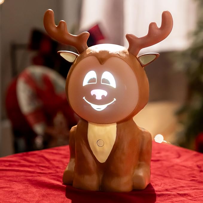 Riley The ReinDroid (Mr. Chill) Talking Animated Reindeer with Built in Projector & Speaker Seasonal Home Decor