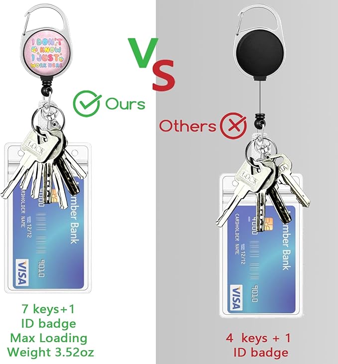 Lanyards for Id Badges, Cute Badge Holder with Retractable Reel Clip, Funny Work Name Tag Breakaway Keychain Lanyard Vertical ID Card Protector Case for Women Nurse Doctor Teacher Student