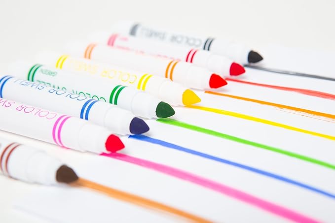 Color Swell Washable Bulk Markers 10 Boxes of 8 Vibrant Colors Are Perfect for Teachers, Kids, Parties, and Classrooms