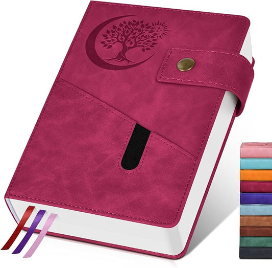 365 Page Thick Lined Journal Notebook for Men Women, A4 Large Leather Journals for Writing, Hardcover Notebooks for Work, School, Note Taking, Business, Travel Diary, College Ruled 8.5" x 11"