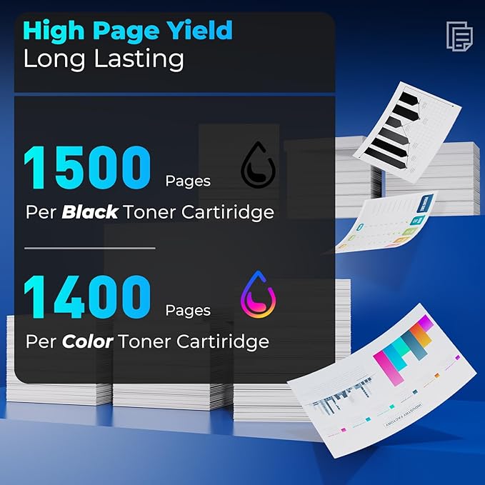 201A Toner Cartridges Compatible for HP 201A 201X HP201A for Color Laser Jet Pro MFP M277dw M252dw Toner, Work with Color Laser Jet Pro MFP M277c6 M277n M252n, Black Cyan Magenta Yellow 4 Pack