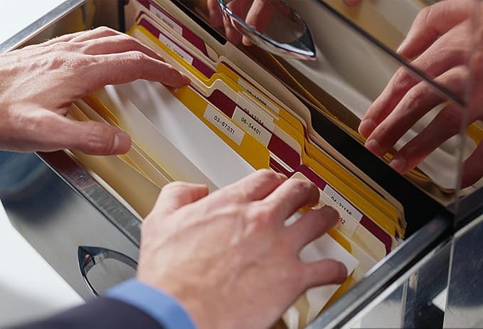 File Folder, RAZCC 150 Pack 1/3 Cut Tab File Folders Letter Size, Yellow, Folders with Tab, Great for Organizing and Easy File Storage