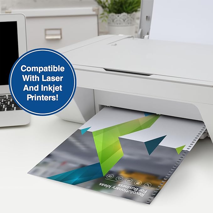 PrintWorks Professional Pre-Punched Spiral Binding Paper - 44-Hole (4:1 Pitch Hole Punch) - Book Binding Printer Paper - Made in the USA - 500 Sheets - 8.5" x 11" - 24 lb - 92 Bright White (04147)