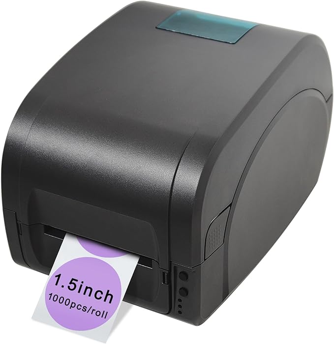 Hybsk 1.5 inch Circle Color Direct Thermal Stickers Shipping Labels for Barcodes,Name Tag,DIY Logo Design,Inventory– Compatible with Zebra,Rollo,Munbyn,and More-750 pcs (1.5 inch,Purple)