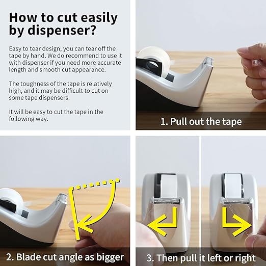 72 Rolls Transparent Tape Refills, Clear Tape, 3/4 x 800 Inches, Glossy Gift Wrapping Tapes for Dispenser, Office, School, Home