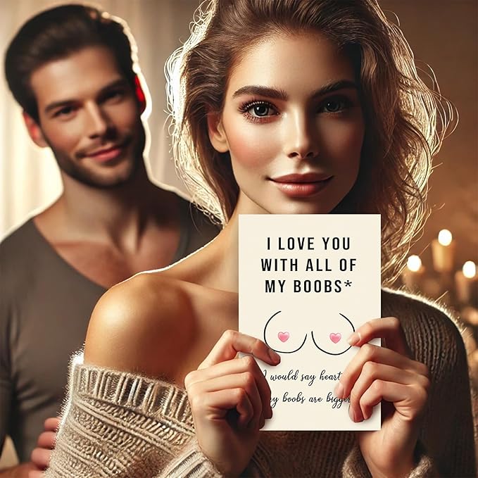 Valentines Day Gifts for Him, Funny Valentines Day Card for Husband Boyfriend, Naughty Valentine's Day Card Gifts for Fiance, Happy Anniversary Card Gifts for Men