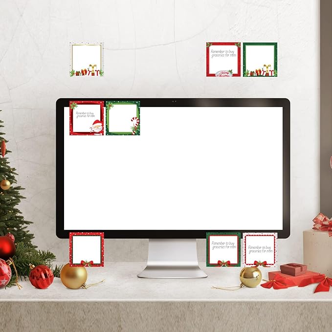 9 Pieces Christmas Sticky Notes Christmas Design Self-Adhesive Note Pads Winter Sticky Memo Notes for School Office Home Supplies Students Teachers Presents
