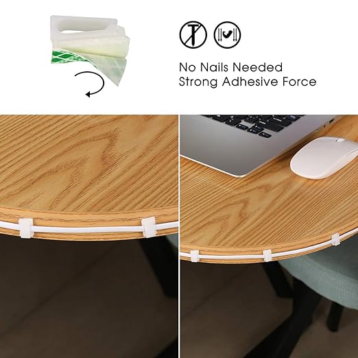 Uvital Phone Extension Cord 33 Ft, Telephone Cable with Standard RJ11 Plug and 1 in-Line Couplers and 20 Cable Clip Holders, White