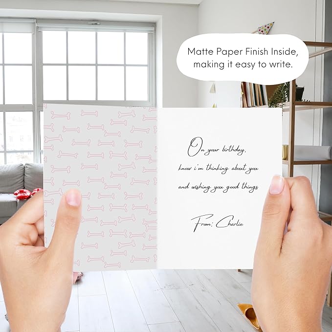 ALY LOU Anniversary Card for Her Him/Girlfriend Wife/Husband Boyfriend, Friendship Thank You Birthday Kawaii Greeting Card (Love you long time - dog)