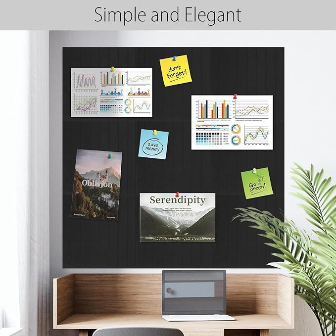 Cork Boards for Walls 48" x 36" Felt Board Alternative, 12 Pack Felt Wall Tiles Bulletin Board, Large Cork Board for Office Pin Board Tack Board Cork Boards