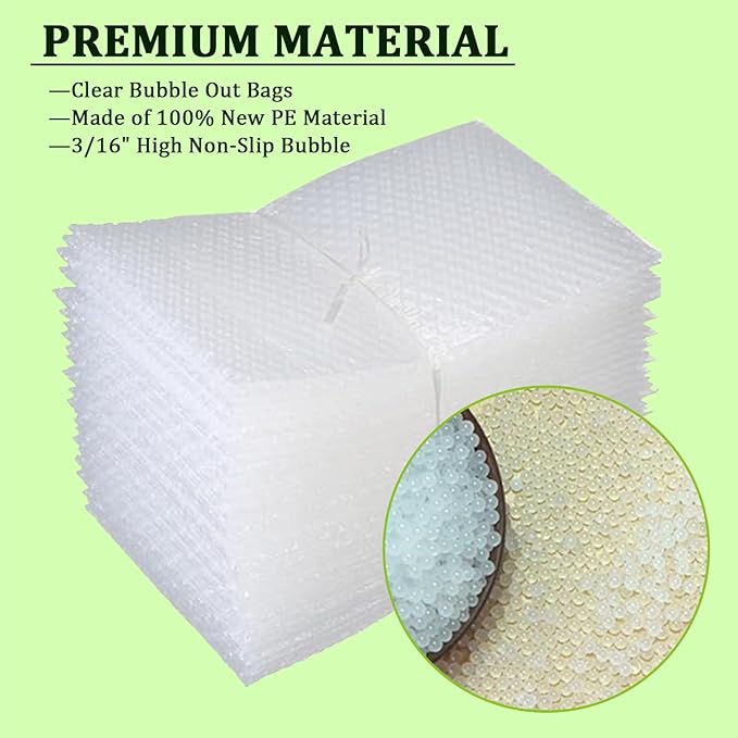 Bubble Out Bag16x20 Inch, 16 Pack Clear Bubble Pouches Wrap bags for Packaging, Double Walled Shockproof Bubble Cushioning Wrap Bag for Packing, Storage and Moving Supplies for Dishes