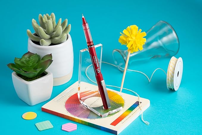 Pilot, Precise V5, Capped Liquid Ink Rolling Ball Pens, Extra Fine Point 0.5 mm, Red, Pack of 5