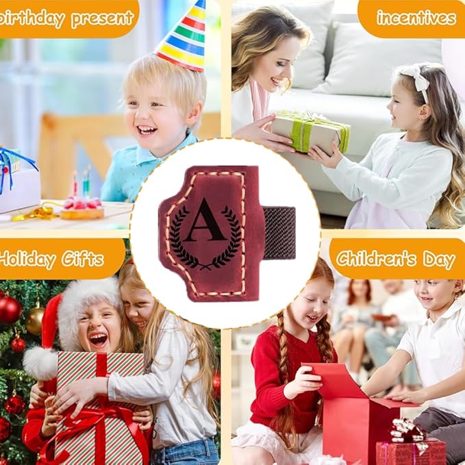 Custom Bookmark with Pen Holder with 26 Letters Personalized Magnetic Leather Book Mark, Customized Name Book Marker Clip with Initial for Men Women, Gifts for Book Lovers, Readers, (Blue, C)