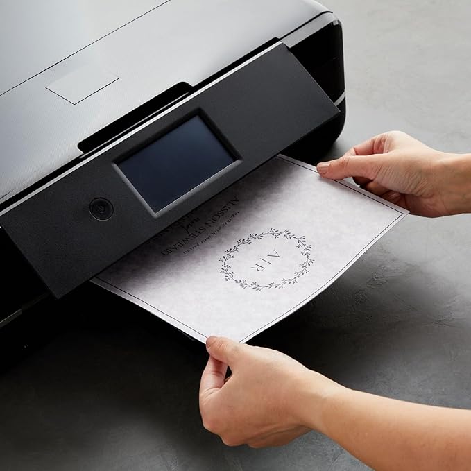 96 Sheets Grey Parchment Paper for Certificates, Resumes, Diplomas, 90 GSM Textured Stationary, Printer-Friendly - Gray Papers for Printing (8.5 x 11 inch)