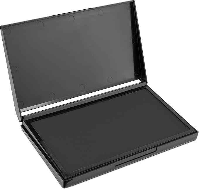MaxMark Large Black Stamp Pad - 4-1/4" by 7-1/4" - Premium Quality Felt Pad