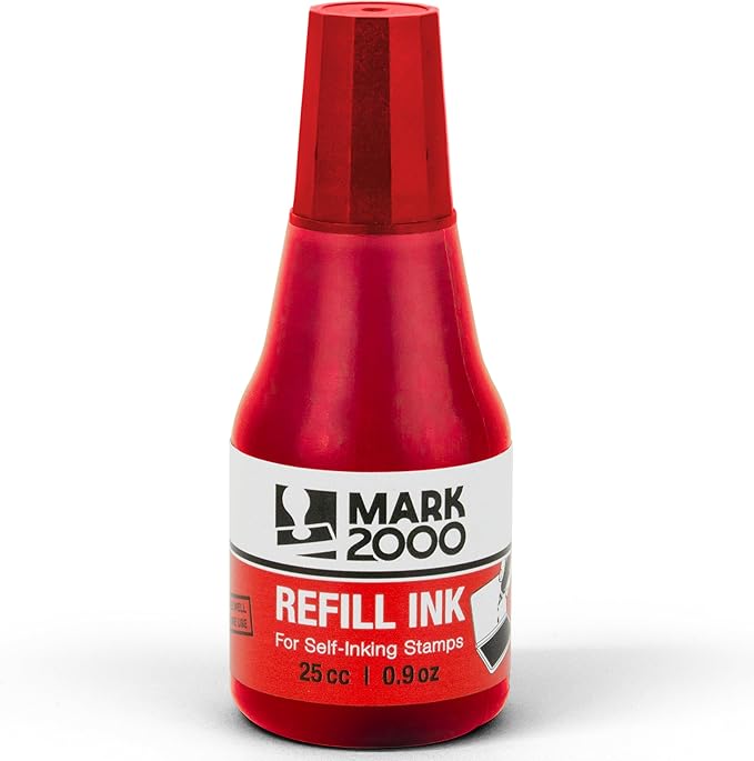 Self-Inking Refill Ink - Red - 25cc (0.9oz)
