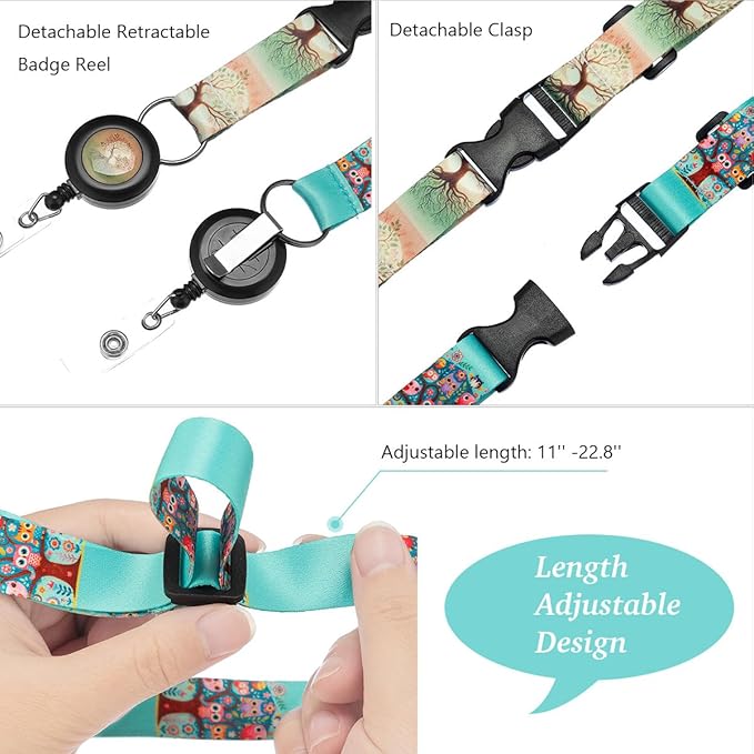 Cute Doggie Lanyard with Retractable Badge Reel and ID Badge Holder, Adjustable Lanyard Badge for Dog Lovers, Teachers, Nurses, and Office Professionals