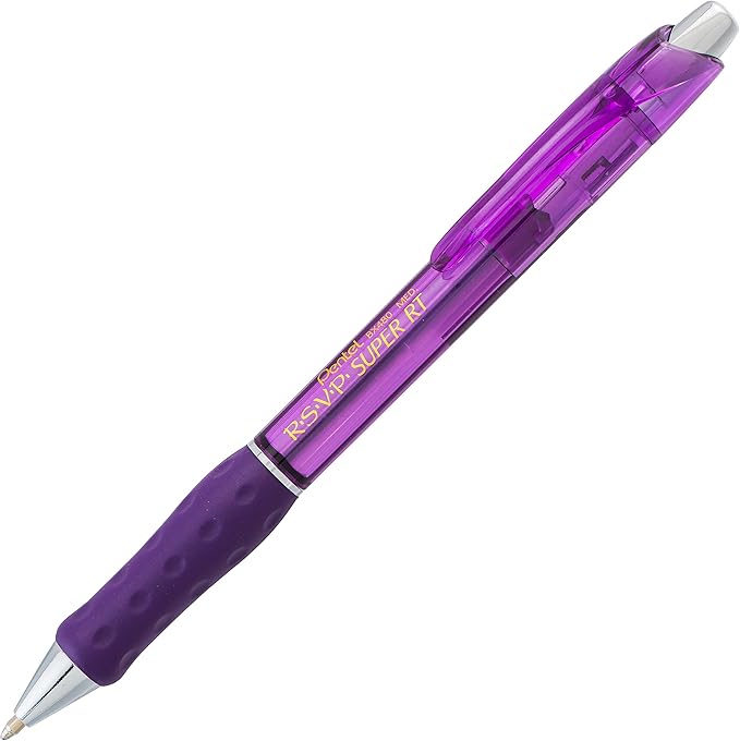 RSVP Super-Smooth Ballpoint Retractable Pen, Assorted , 8 Pack (BX480BP8M)