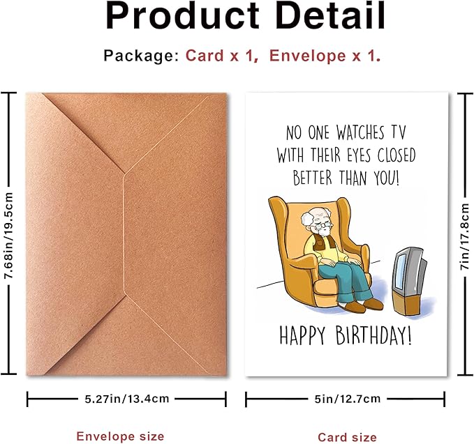 Funny Happy Birthday Card For Dad Grandpa, Humorous Birthday Card, Old Age Birthday Card, Getting Older Birthday Card For Husband, Funny Getting Older Birthday Card for Friend