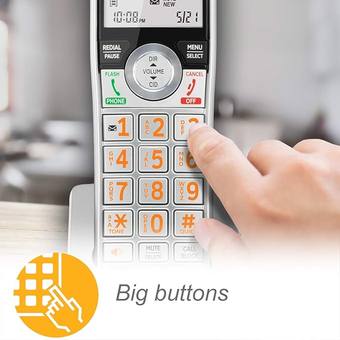 AT&T CL80107 Additional Handset for CL82x07, CL82x57, CL82x67, CL83x07, CL84x07 Series Cordless Phone