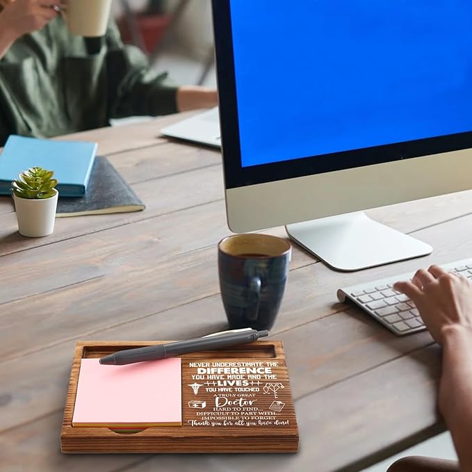 Doctor Sticky Note Holder, Doctor Gifts for Men, Women, Thank You Doctor Gifts, Doctor Appreciation Gifts, Doctor Retirement Gifts for Men, Doctor Office Desk Self-Stick Note Pad Holders GSH355