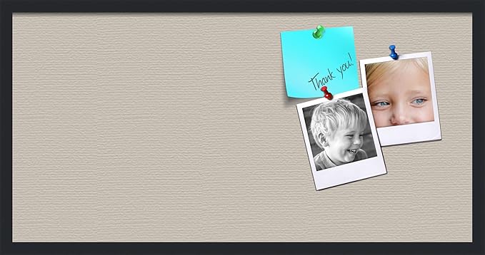 PinPix 36x18 Inch Cork Bulletin Board. This Decorative Framed Pin Board Comes with Desert Pastel Design and a Satin Black Frame. Ideal for Home Office Decor or Message Board (PinPix-1815)