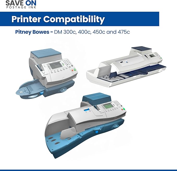 Save On Postage Ink 765-9 Compatible PB 765-9 SendPro MailStation Postage Meter Ink - Compatible PB Postage Meter Ink Cartridge for DM 300c, 400c, 450c and 475c