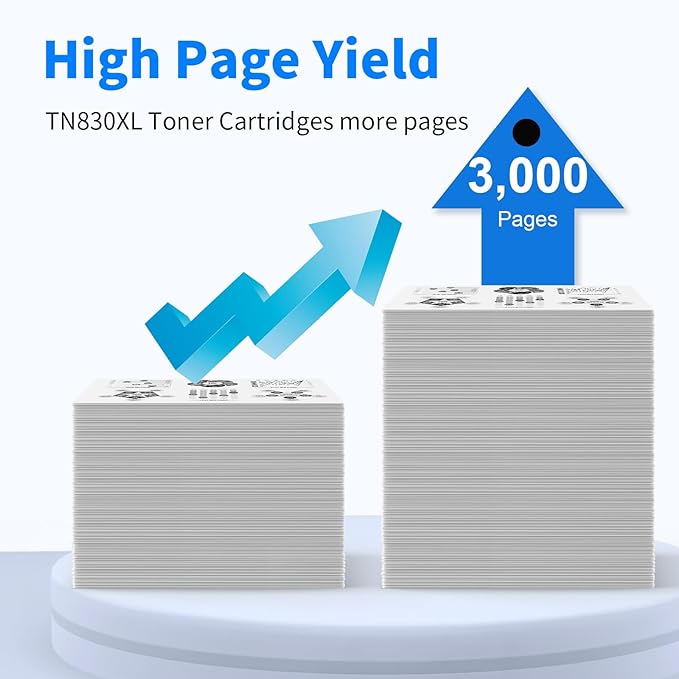 myCartridge Remanufactured Toner Cartridge Replacement for Brother TN830XL TN830 TN-830XL Toner for HL-L2460DW DCP-L2640DW HL-L2405W MFC-L2820DW HL-L2400D HL-L2480DW MFC-L2820DWXL Printer(2 Pack)