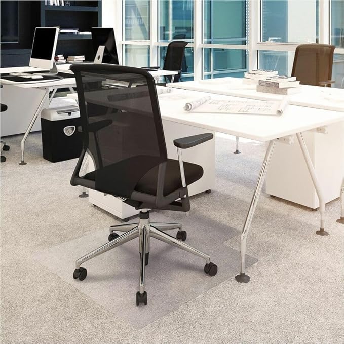 Floortex® Advantagemat® Vinyl Lipped Chair Mat for Carpets up to 1/4" - 45" x 53"