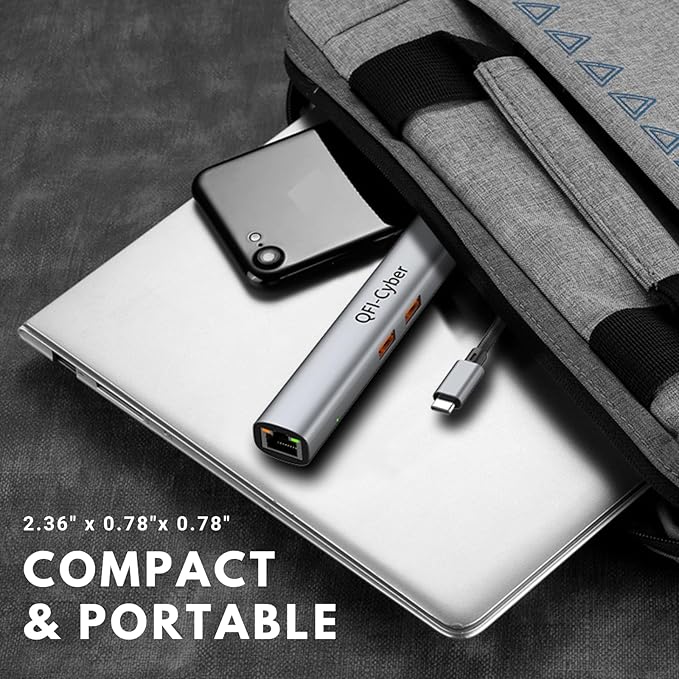 6-in-1 USB C Hub, Ethernet Multiport Adapter, USB C to HDMI Dock with 4K@60HZ HDMI, 2*USB 3.1 Gen 2, 10Gbps Data, RJ45, 100W PD for MacBook Pro/Air, Chromebook, Dell XPS, HP and More