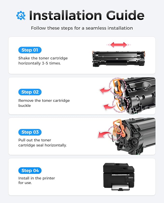 78A Black Toner Cartridge (2-Pack) with chip High Yield Replacement for HP 78A CE278A Toner Cartridges Compatible with HP Laserjet Pro MFP M1536dnf P1566 P1606dn Printer M1536 P1606 Series Ink Copy
