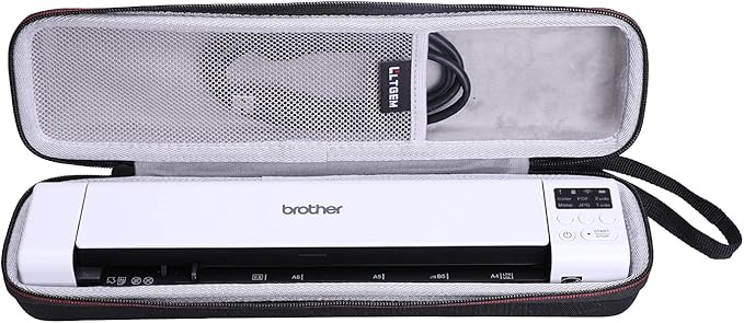 LTGEM Hard Case for Brother DS-640 / DS-740D / DS-940DW / DS-720D & Itari & HP Small USB & Canon imageFORMULA P-208II Document Scanner - Protective Carrying Storage Bag