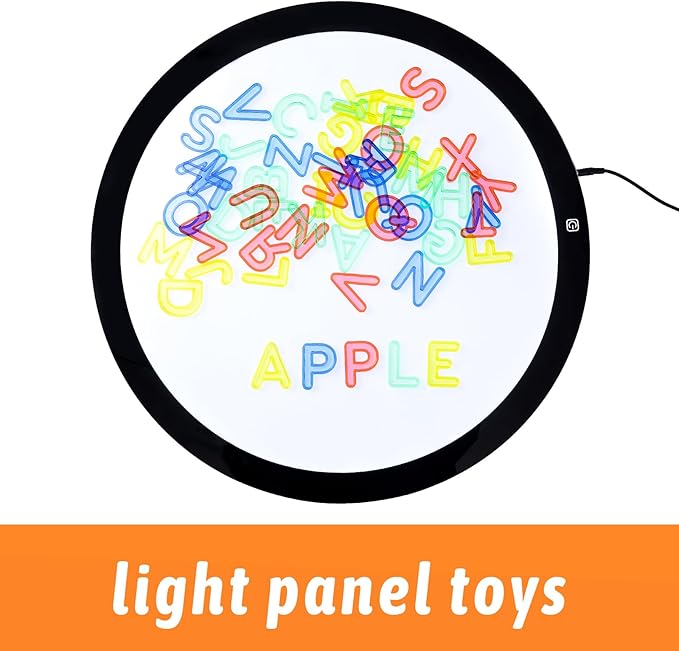 52 Pcs Plastic Capital Letters – 2 Sets of Capital Letters - Perfect Light Table Manipulatives for Early Learning and Play