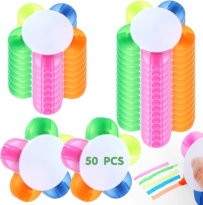 50 Pcs Petal Highlighters, Flower Shape Fluorescent Pens, 5-in-1 Highlighters for Marking, Drawing, Petal-Shaped Aesthetic Markers for Homes, Schools, Office Stationery Supplies (50)