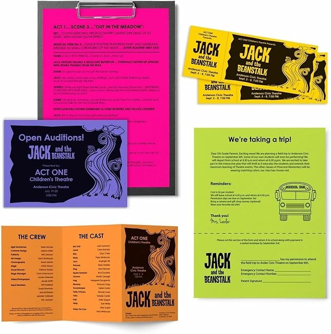 Neenah Astrobrights(R) Bright Color Paper, 8 1/2in. x 11in., 24 Lb, Assorted Colors, Ream Of 500 Sheets, 21289