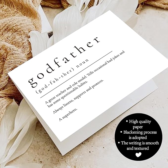 Will You Be My Godfather, God Father's Proposal Card Gifts with Envelope, Cute Gifts for Godather On Wedding Day.（Godfather A）