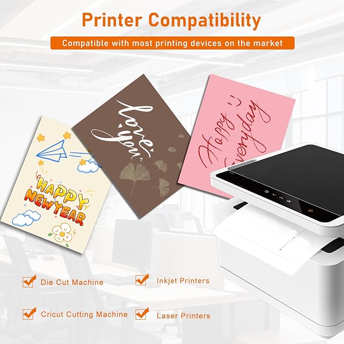 40 Sheets Cream Cardstock 8.5 x 11 Off White Paper, 200gsm/75lb Premium Ivory Card Stock Craft Paper for DIY Card Making, Wedding Invitations, Thank You Cards, Business Cards, Menus