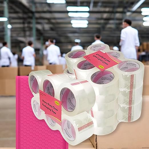 iMBAPrice 3-Inches Clear Packaging Tape, 6 Roll of 110 Yards (24 x 330 Feet) Long 3" Wide Shipping Tape for Box Office Moving Packaging Shipping