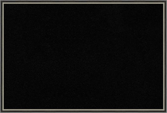 Amanti Art Black Cork Board for Wall, 25x37 Vision Board with Black Wood Frame, Large Corkboard Office Decor for Home Organization, Modern Corkboard Pinboard to Display Items for Home Organization in