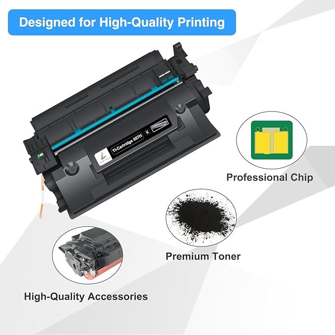 057H Toner Cartridges 4 Pack Compatible Replacement for Canon 057H 057 CRG-057H High Yield Toner for ImageCLASS MF445dw MF455dw LBP226dw MF448dw LBP227dw LBP228dw MF449dw MF445 Laser Printer Ink