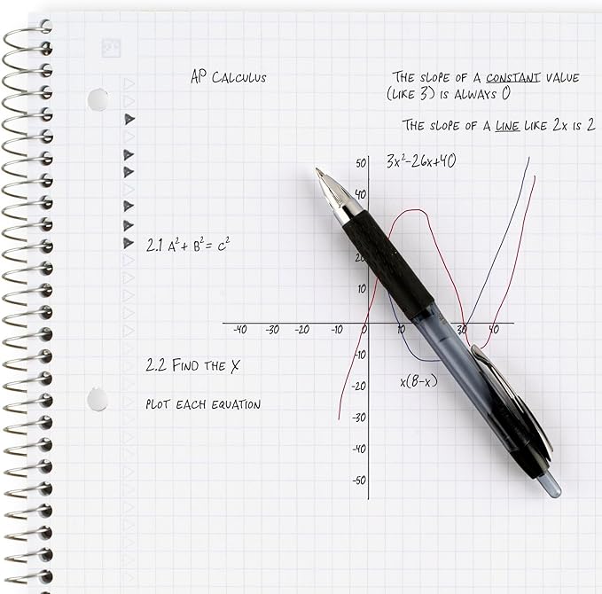Five Star Spiral Notebook + Study App, 1 Subject, Graph Ruled Paper, Fights Ink Bleed, Water Resistant Cover, 8-1/2" x 11", 100 Sheets, Sedona Orange (620000CD1)